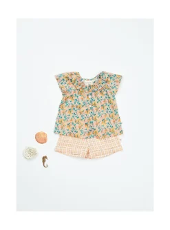 Arsene et les pipelettes Blouse Bebe Fleurs FLEURSECRUES390 Hot