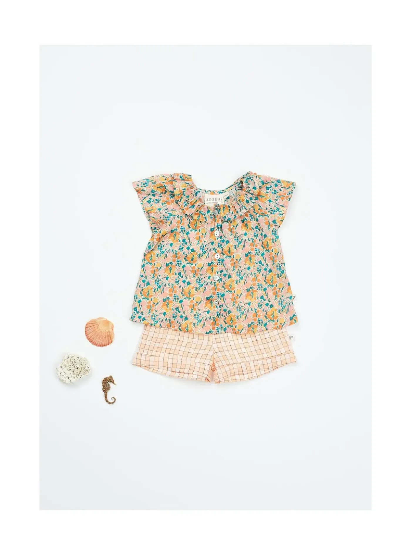 Arsene et les pipelettes Blouse Bebe Fleurs FLEURSECRUES390 Hot