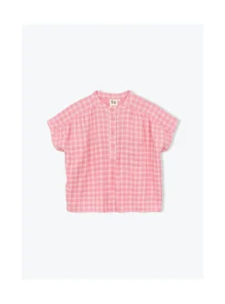 Arsene et les pipelettes Blouse Femme Carreaux ROSE13 Hot