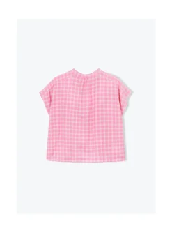 Arsene et les pipelettes Blouse Femme Carreaux ROSE13 Hot