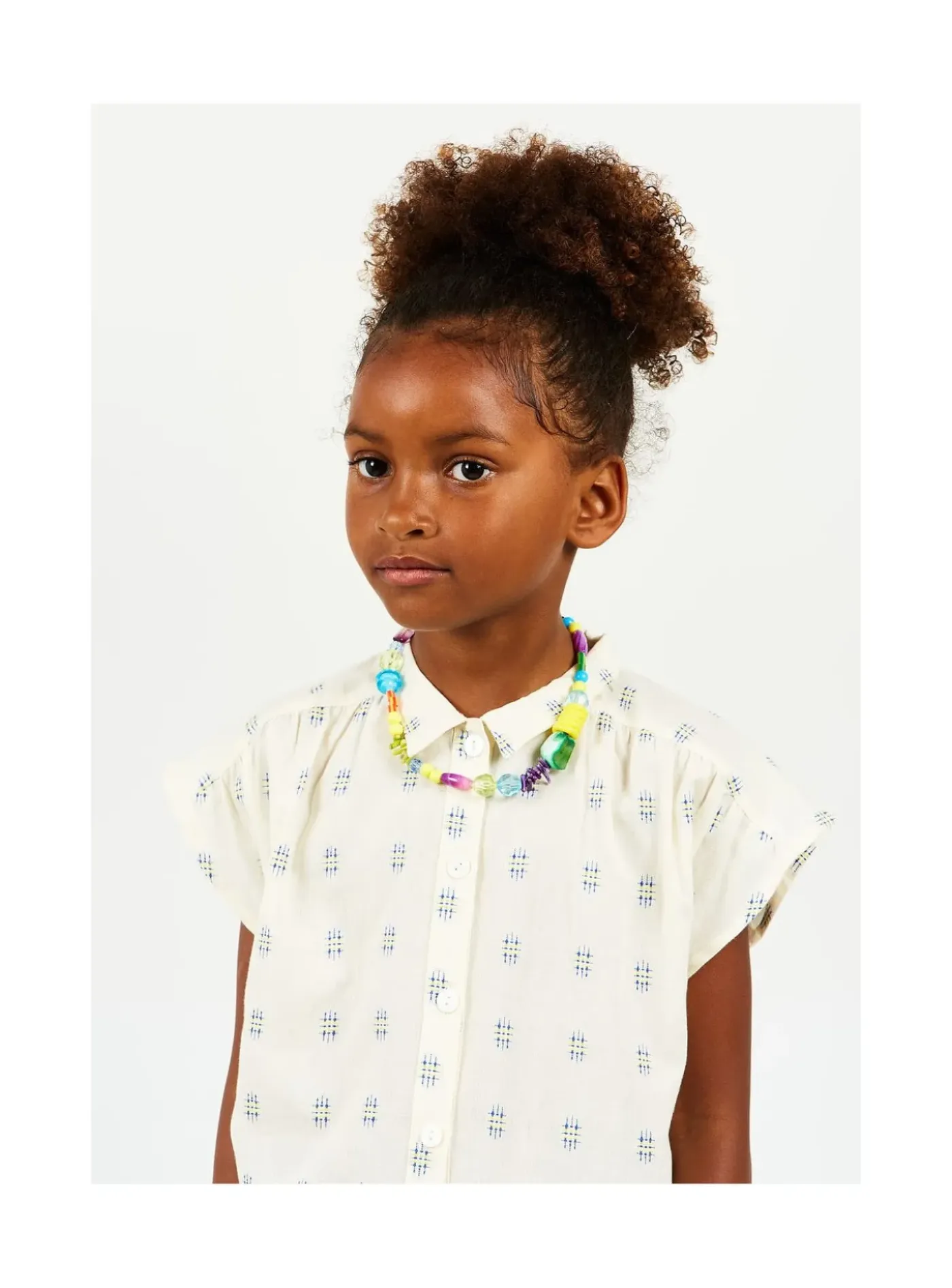 Arsene et les pipelettes Blouse Plumetis BLEU4 Clearance