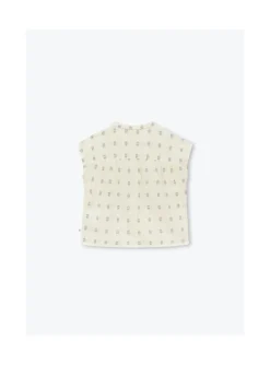 Arsene et les pipelettes Blouse Plumetis BLEU4 Clearance