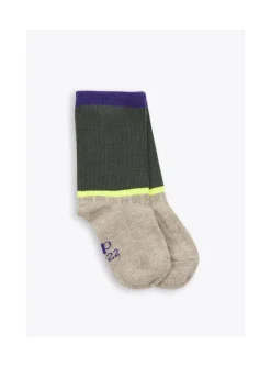 Arsene et les pipelettes Chaussettes Enfant Colorblock VERTKAKI Online