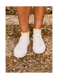 Arsene et les pipelettes Chaussettes Femme Basses JAUNE52 Discount