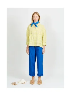 Arsene et les pipelettes Chemise Femme Petits Carreaux JAUNE52 Outlet
