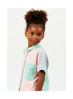 Arsene et les pipelettes Chemise Mini Rayures Tricolore BLEUROSEVERT403 Sale