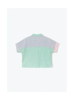 Arsene et les pipelettes Chemise Mini Rayures Tricolore BLEUROSEVERT403 Sale