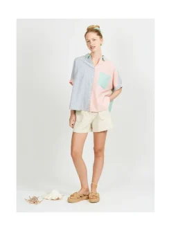Arsene et les pipelettes Chouchou Femme Mini Rayures ROSEVERT404 Online