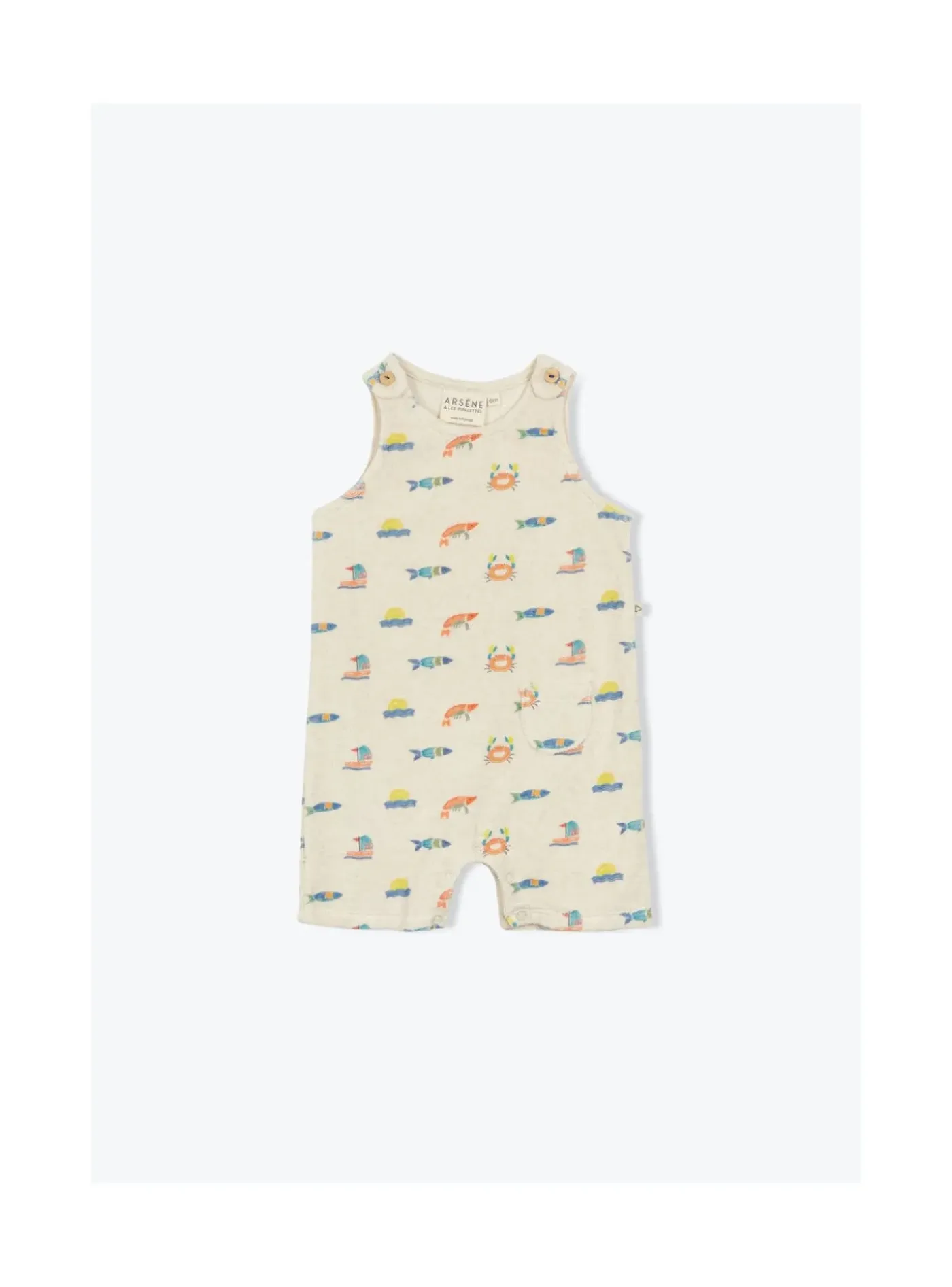 Arsene et les pipelettes Combi Short Eponge Poisson POISSON384 Hot