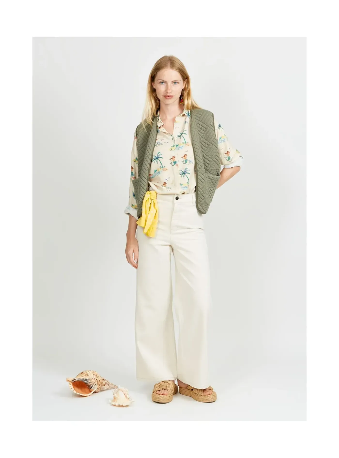 Arsene et les pipelettes Gilet Sans Manche Femme VERTGRIS320 Fashion