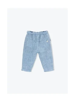Arsene et les pipelettes Pantalon Bébé Lin Chiné BLEU4 Hot