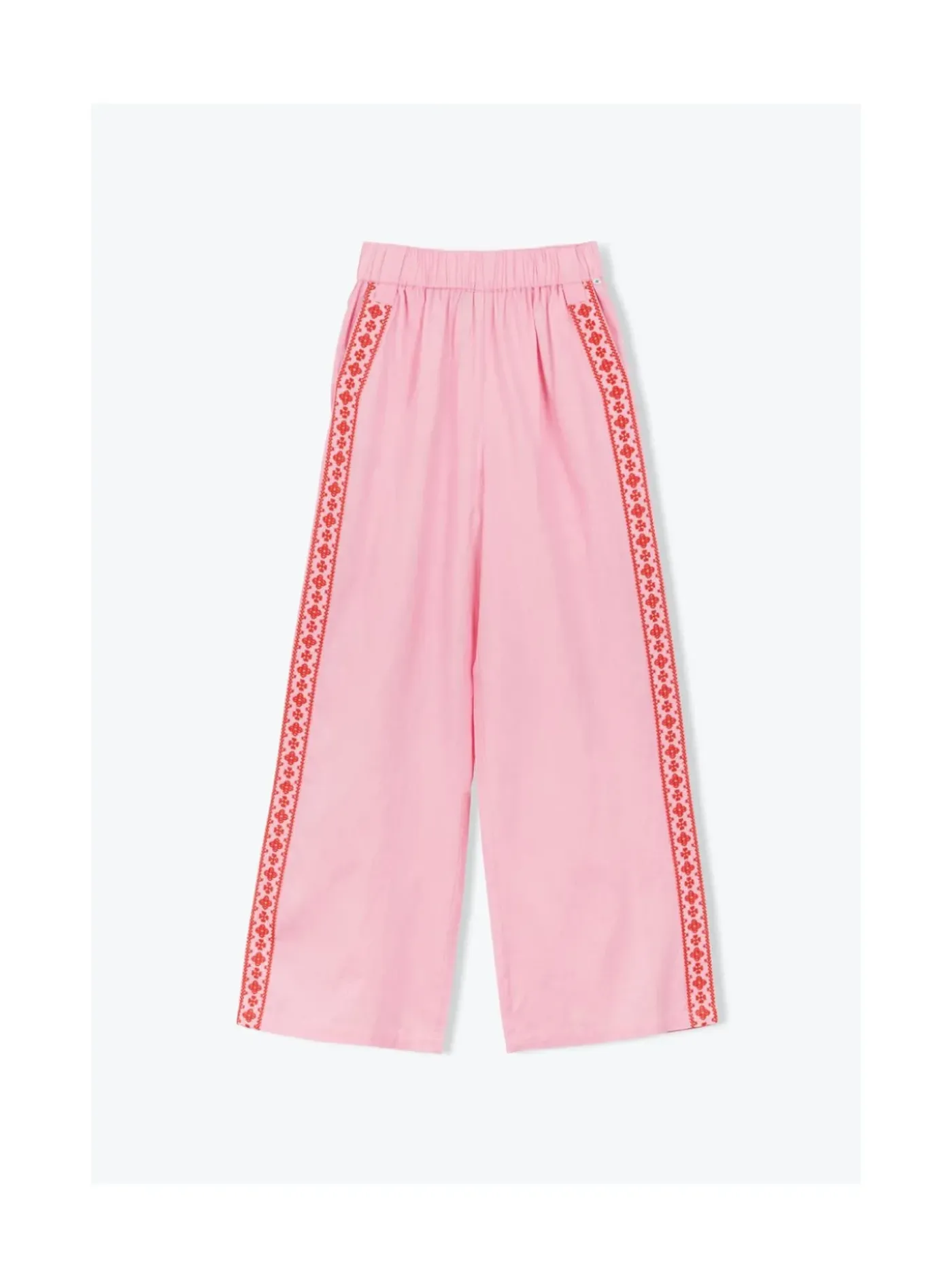 Arsene et les pipelettes Pantalon Femme Broderie ROSE13 Discount