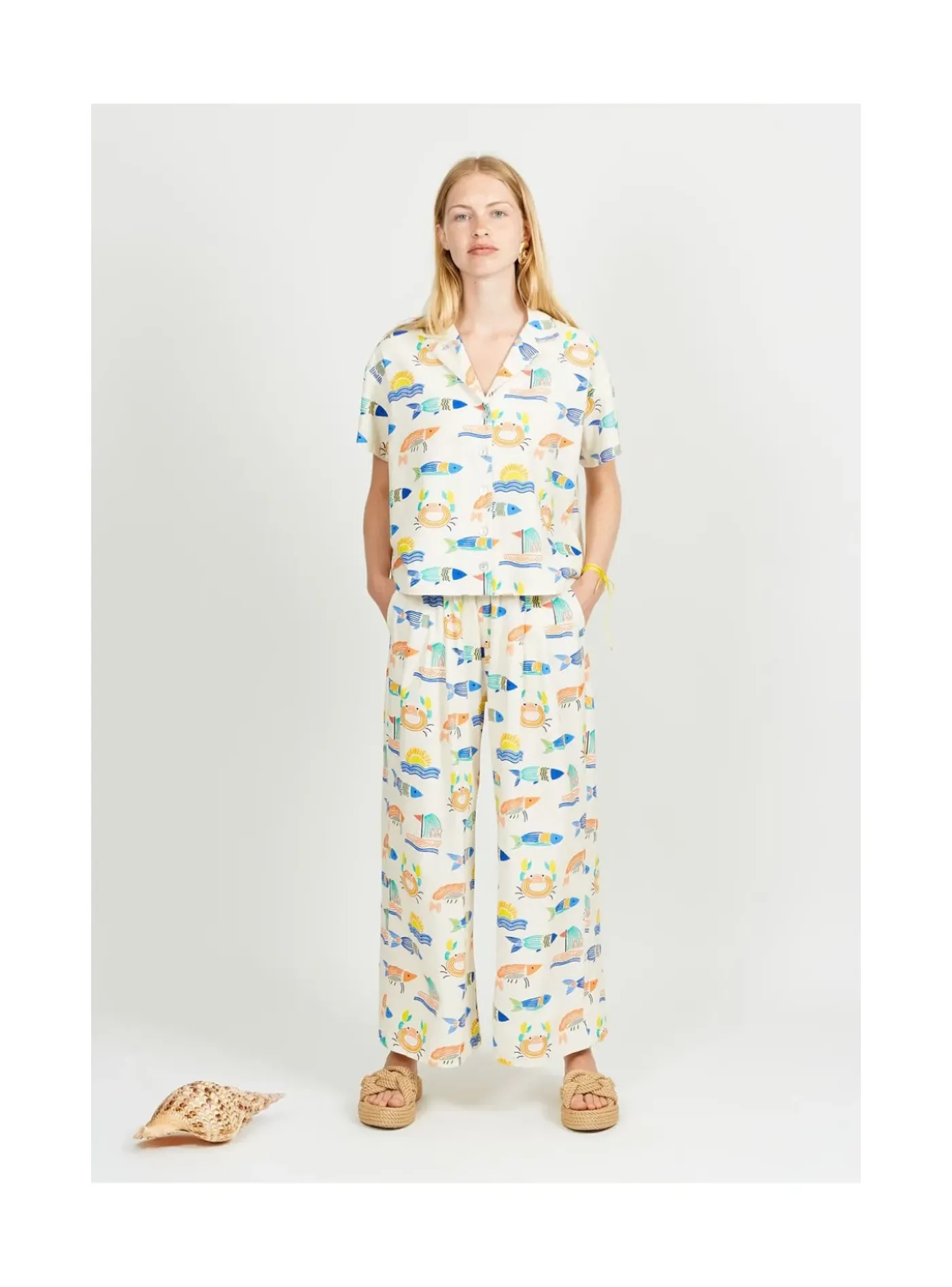 Arsene et les pipelettes Pantalon Femme Motif Ocean OCEAN124 Discount