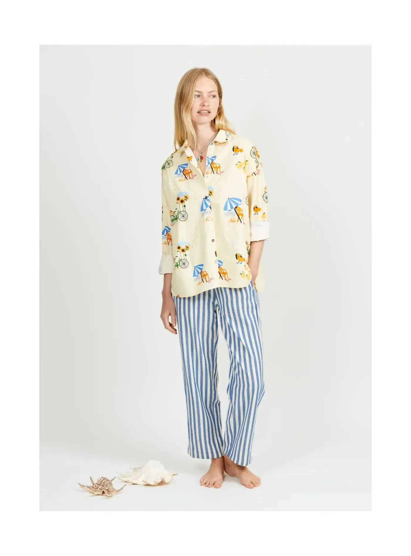 Arsene et les pipelettes Pantalon Femme Rayures Transat New