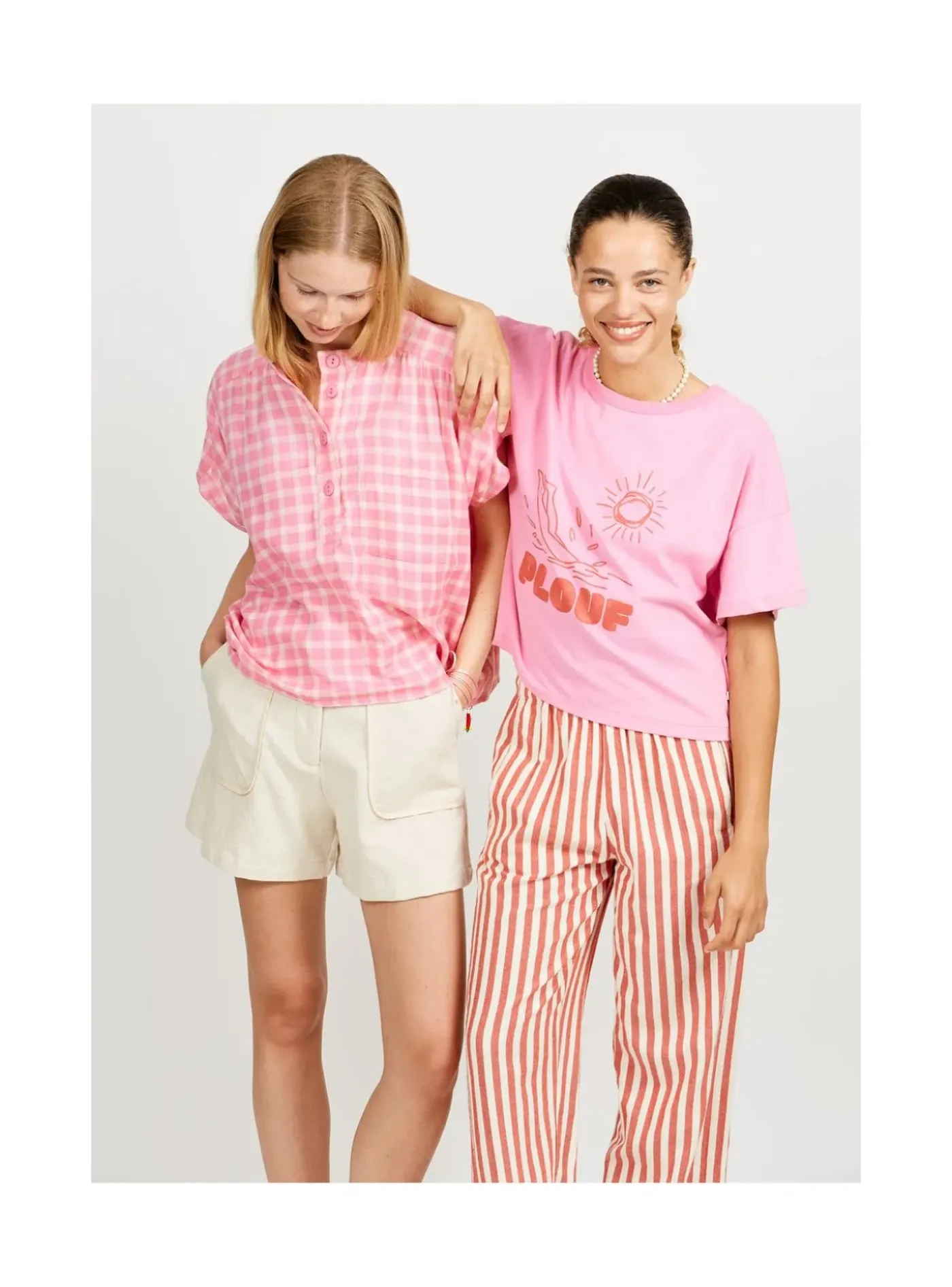 Arsene et les pipelettes Pantalon Femme Rayures Transat ROUGE30 Best