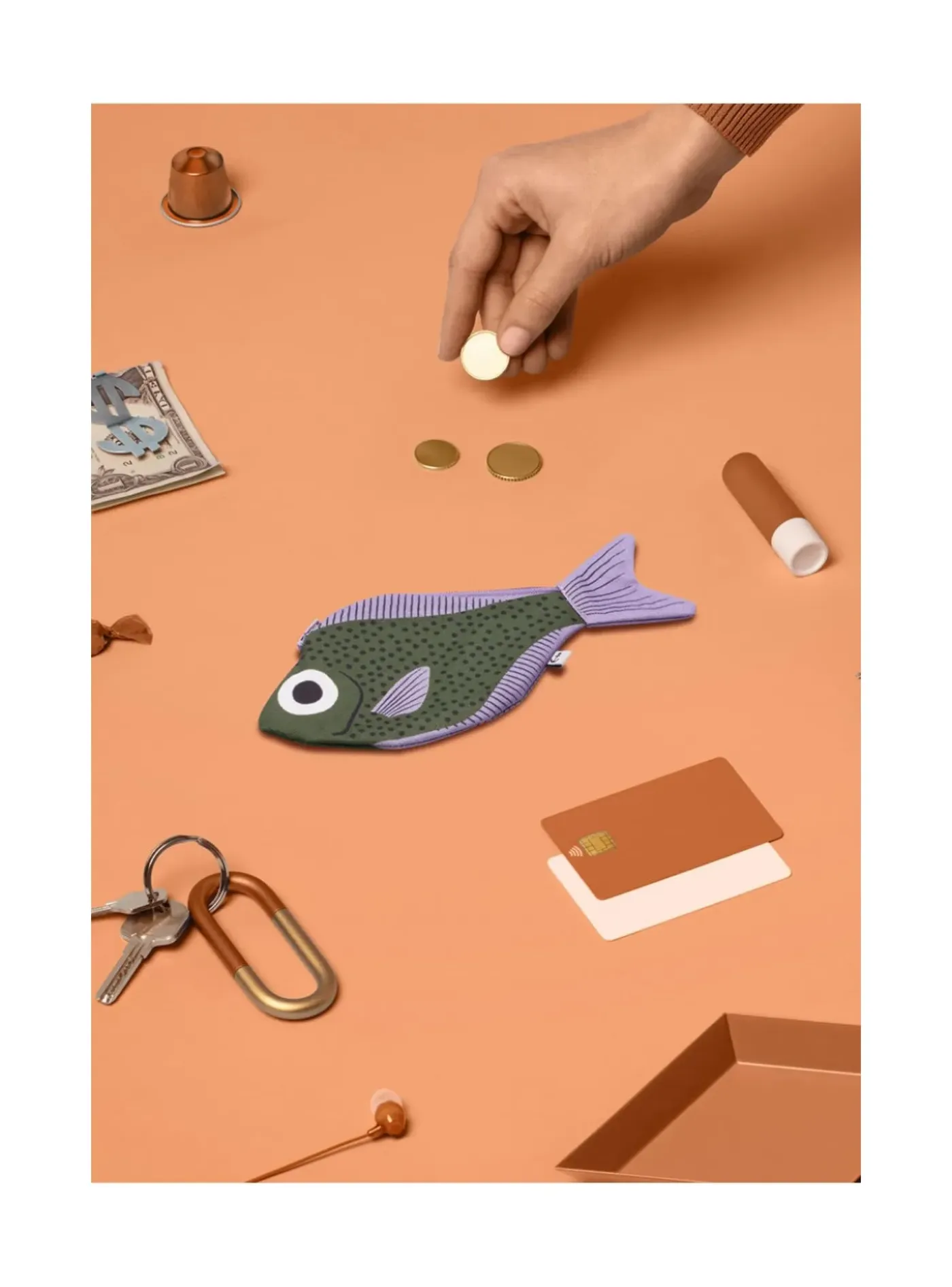Arsene et les pipelettes Porte-monnaie Don Fisher GREEN Discount
