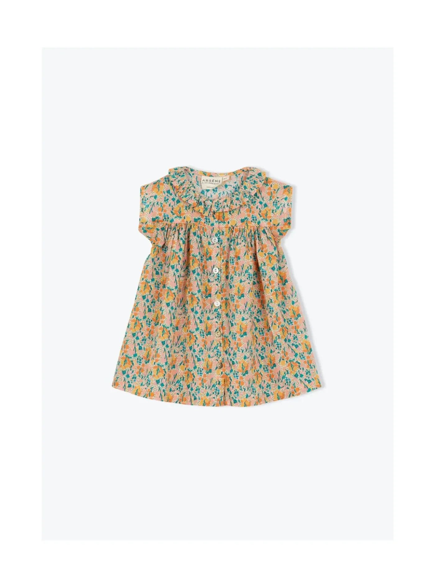 Arsene et les pipelettes Robe Collerette Bébé Fleurs FLEURSECRUES390 Hot
