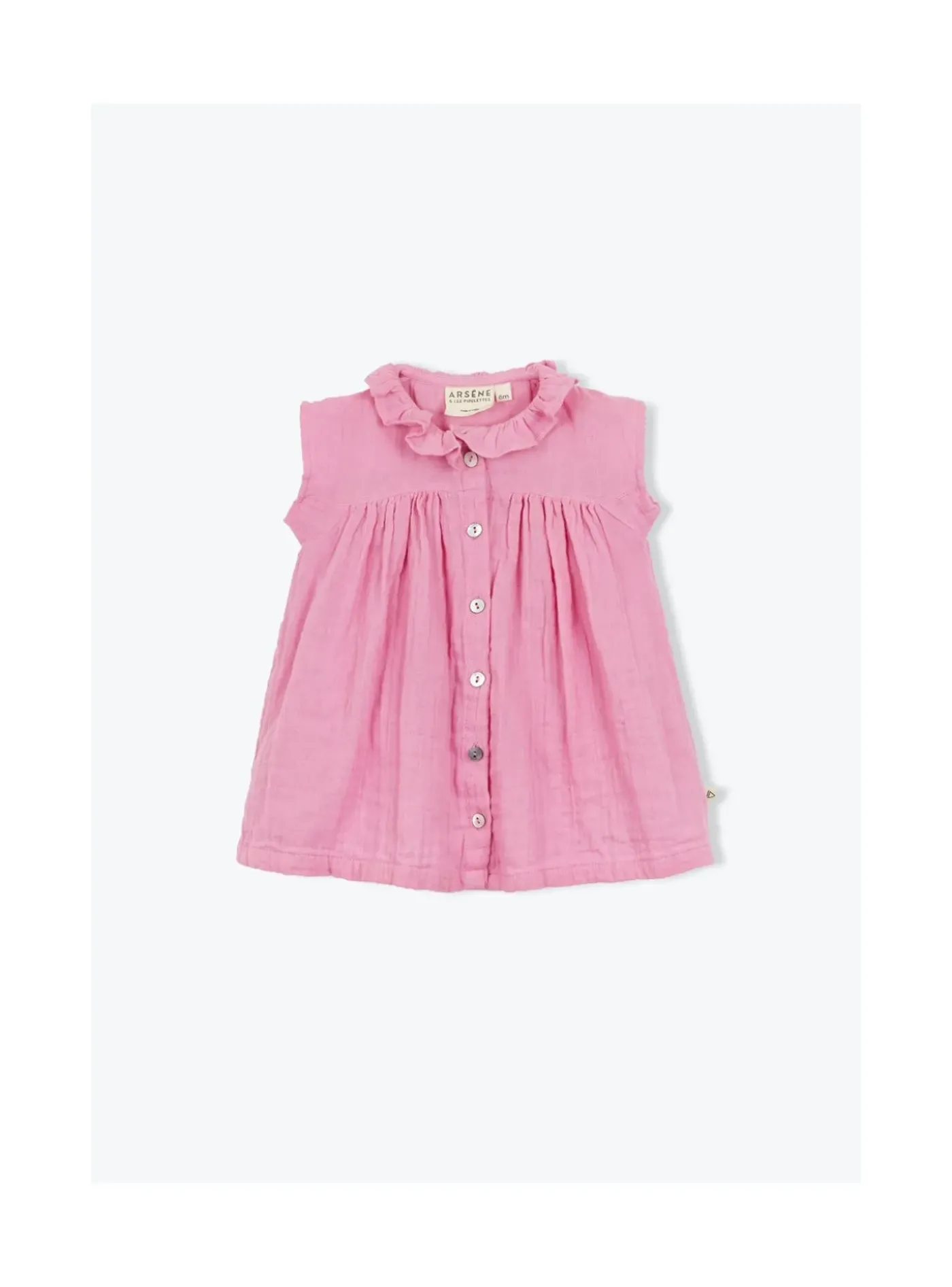 Arsene et les pipelettes Robe Collerettte Bébé Double V ROSE13 Best