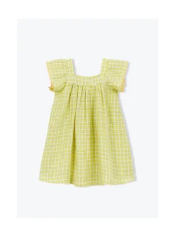 Arsene et les pipelettes Robe Petits Carreaux JAUNE52 Best