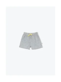 Arsene et les pipelettes Short Bébé Mini Rayures BLEU4 Clearance