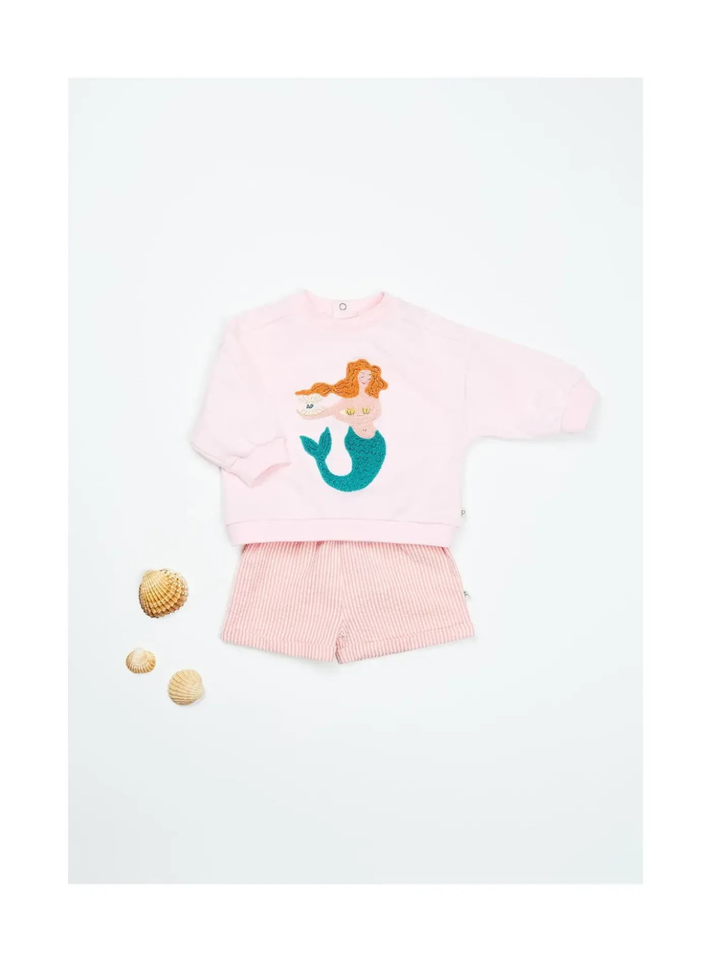 Arsene et les pipelettes Short Bébé Mini Rayures ROSE13 Online