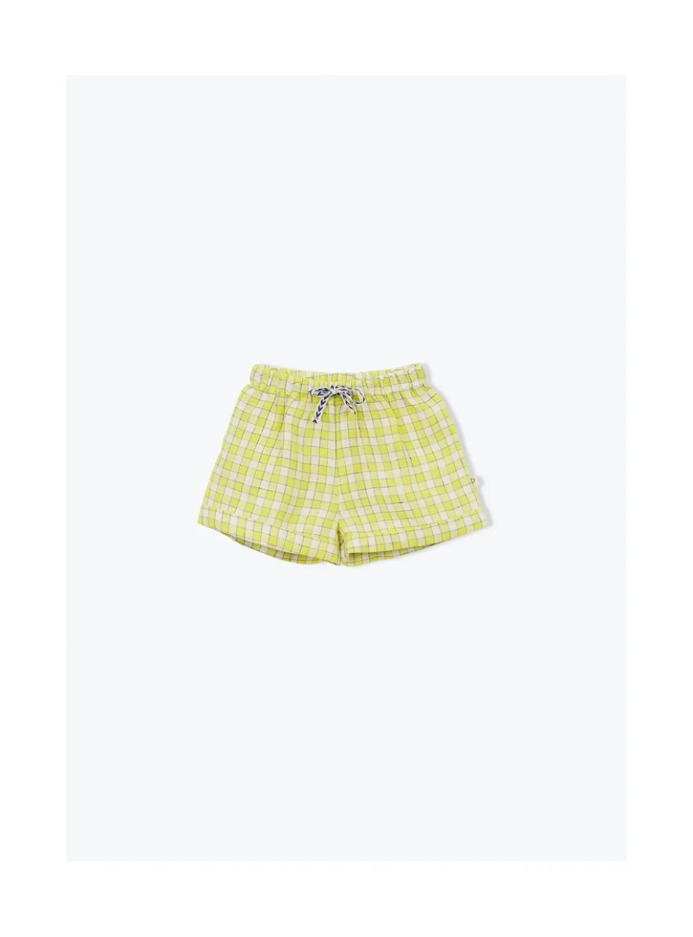Arsene et les pipelettes Short Bébé Petits Carreaux JAUNE52 Online