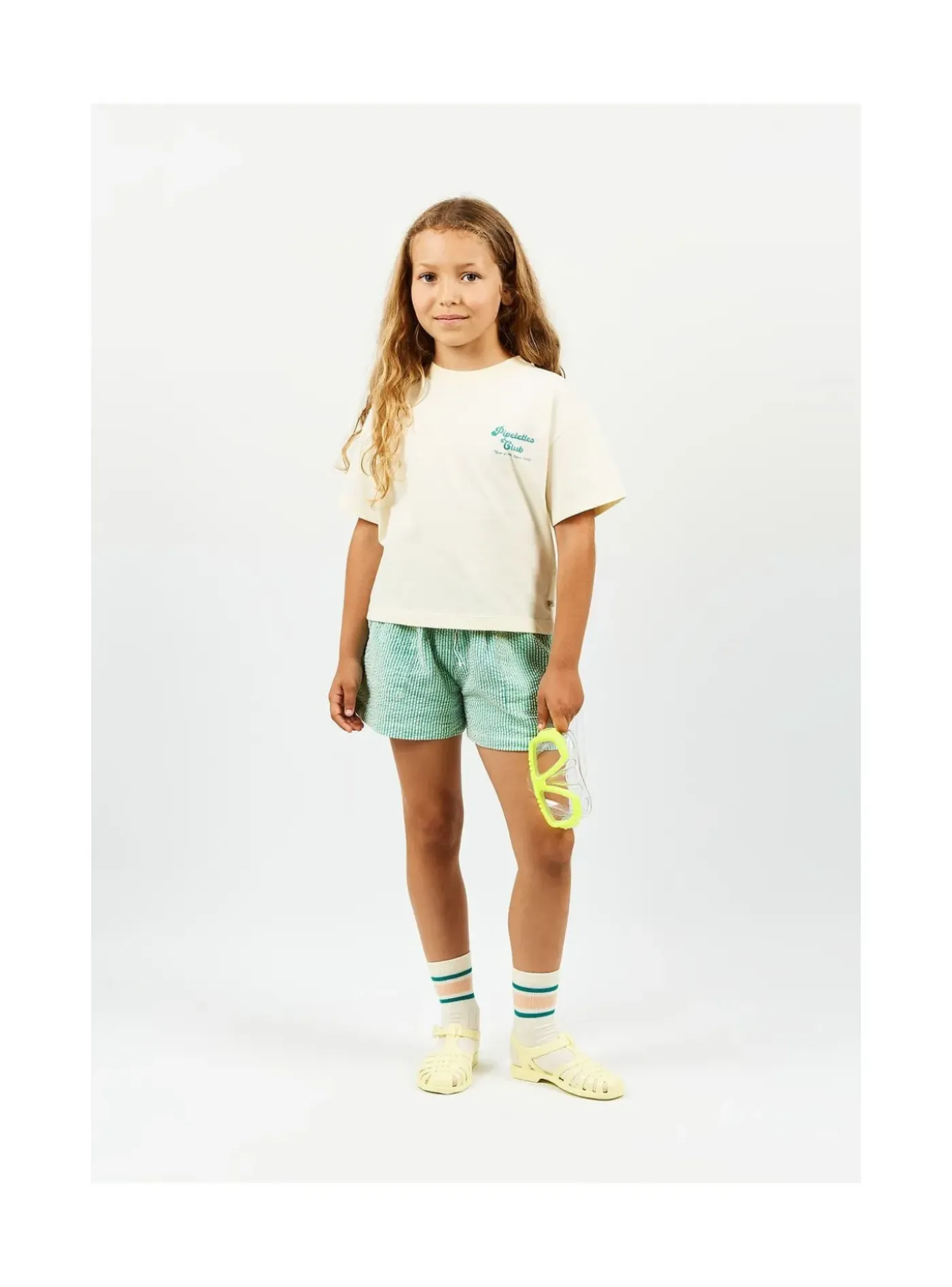 Arsene et les pipelettes Short Fluide Mini Rayures VERT233 Clearance