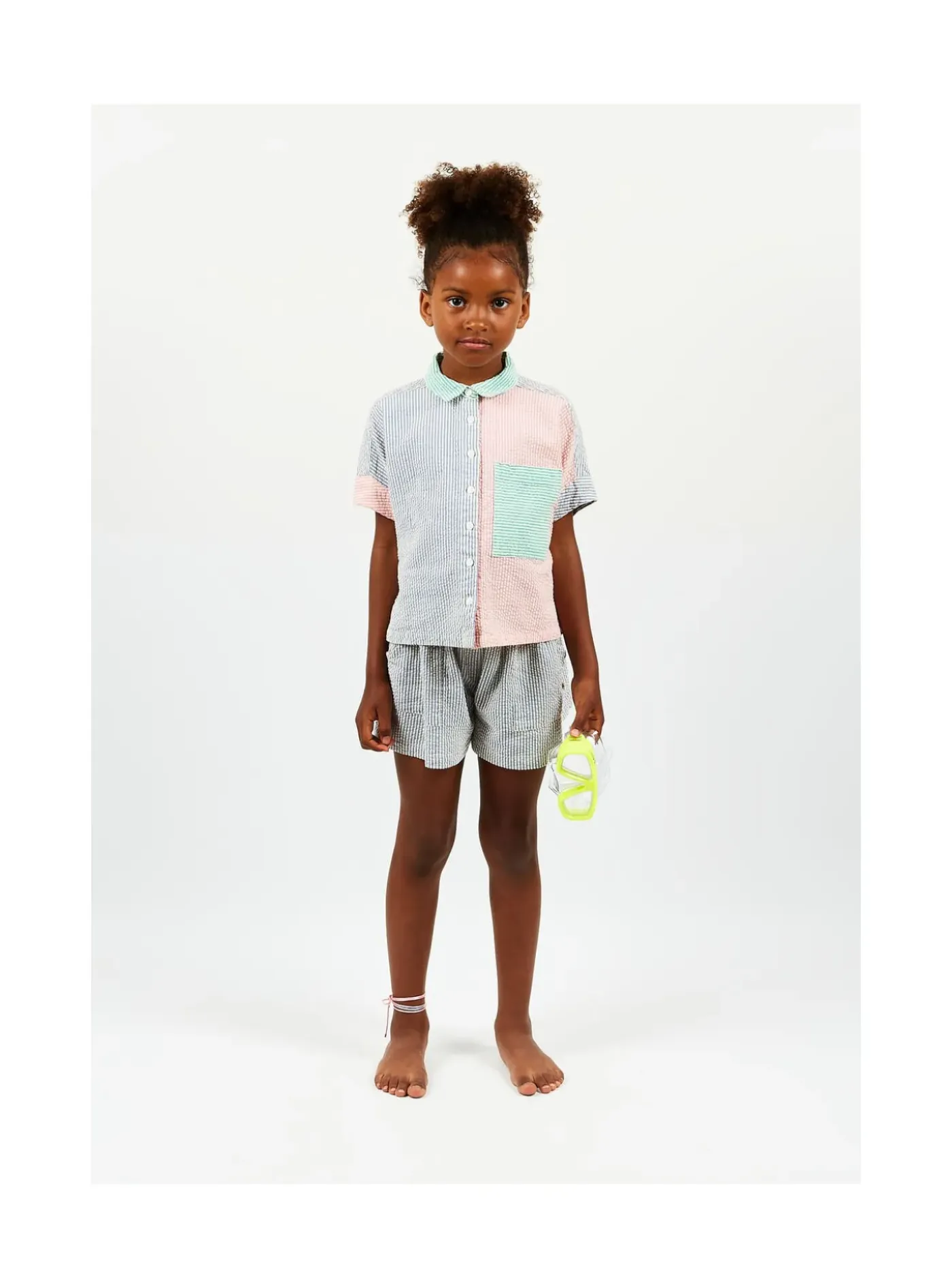 Arsene et les pipelettes Short Fluide Mini Rayures BLEU4 Best
