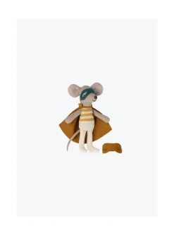 Arsene et les pipelettes Souris Super-héros Maileg BLEU/CARREAU Outlet