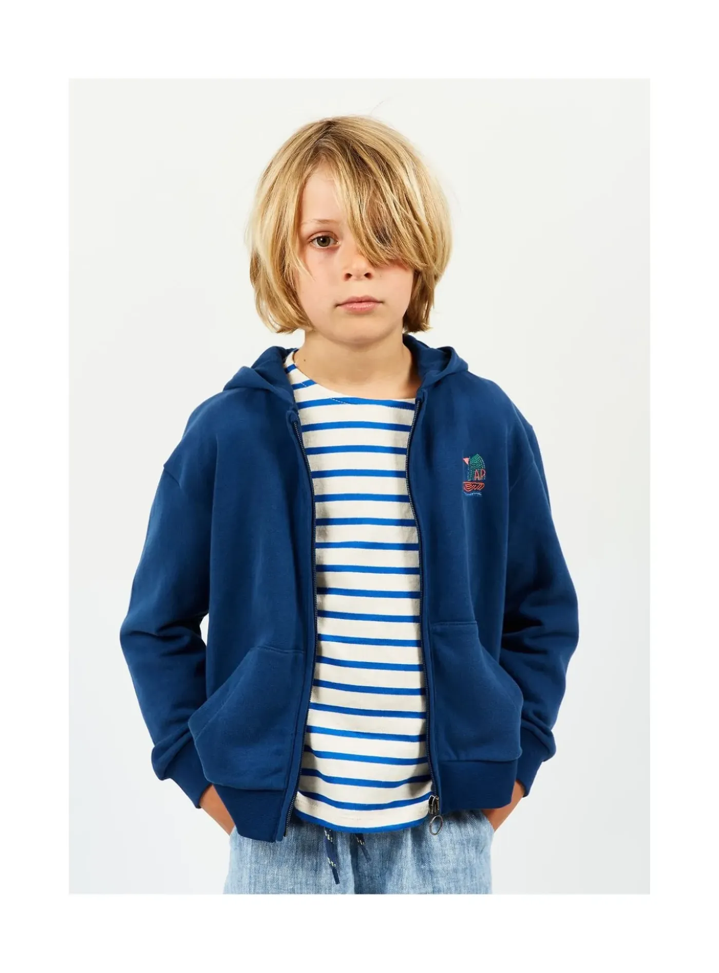 Arsene et les pipelettes Sweat Capuche Zip MARINE6 New