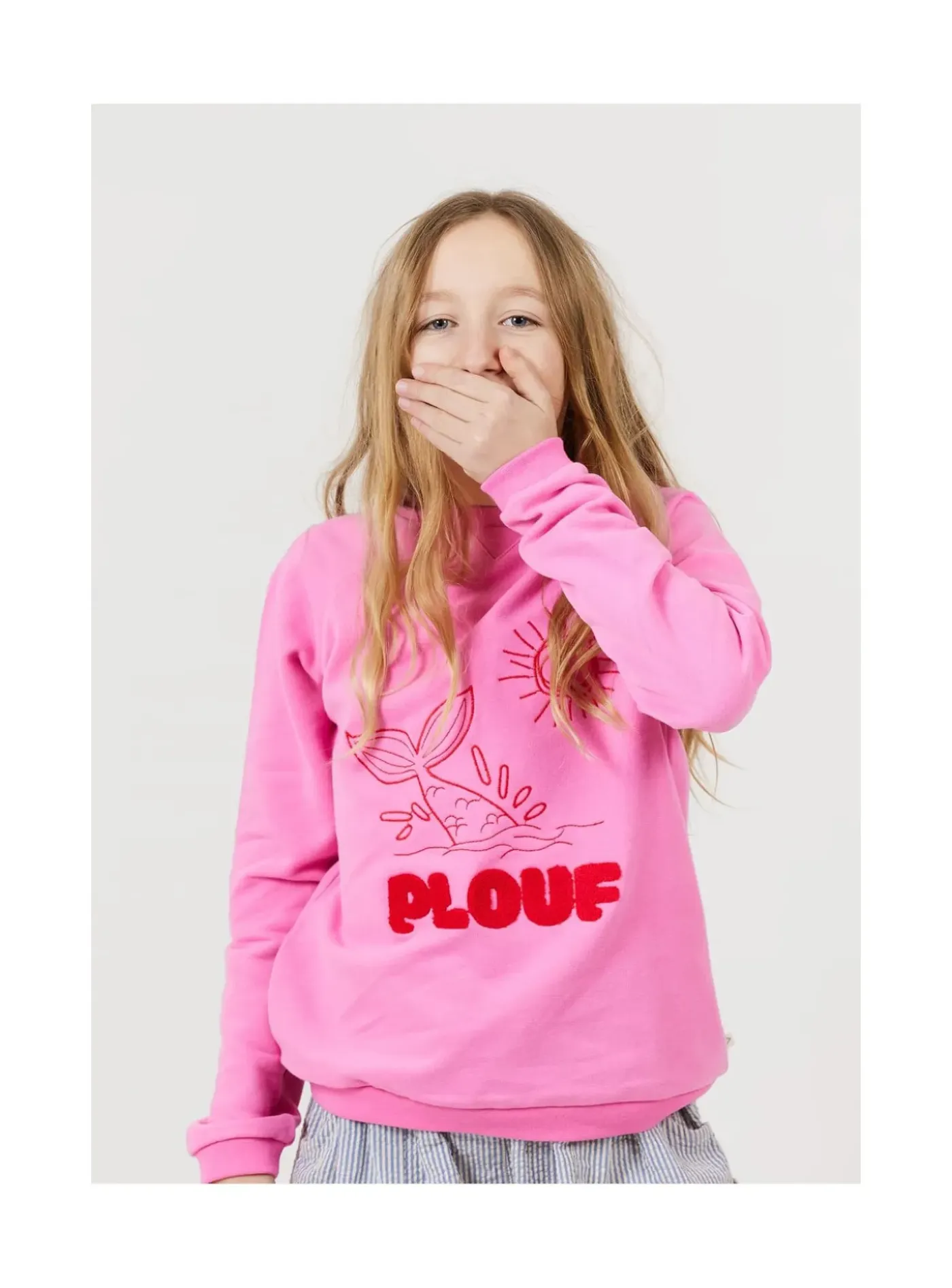 Arsene et les pipelettes Sweat Plouf ROSE13 Clearance