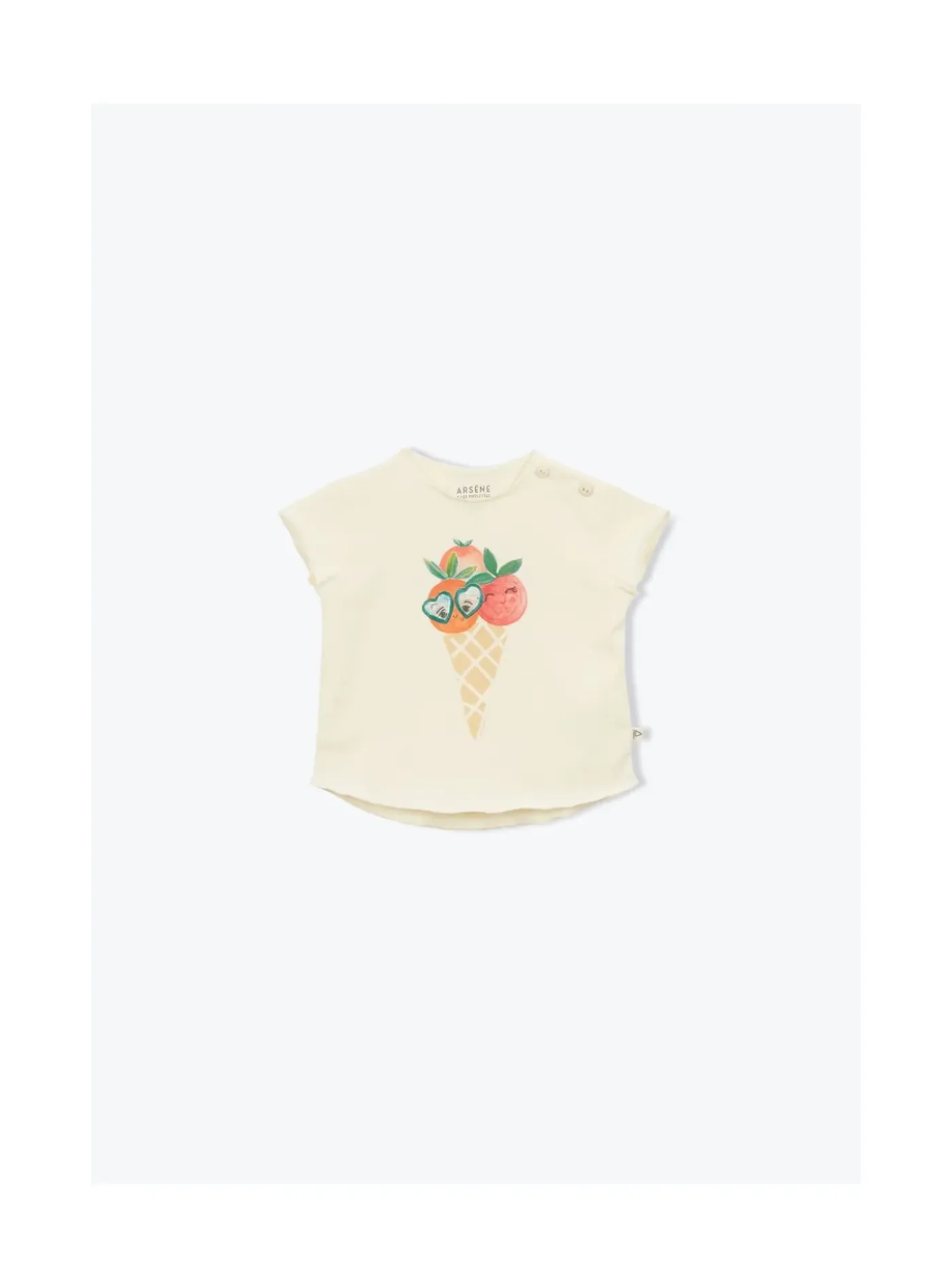 Arsene et les pipelettes T-shirt Bébé Glace ECRU12 Fashion
