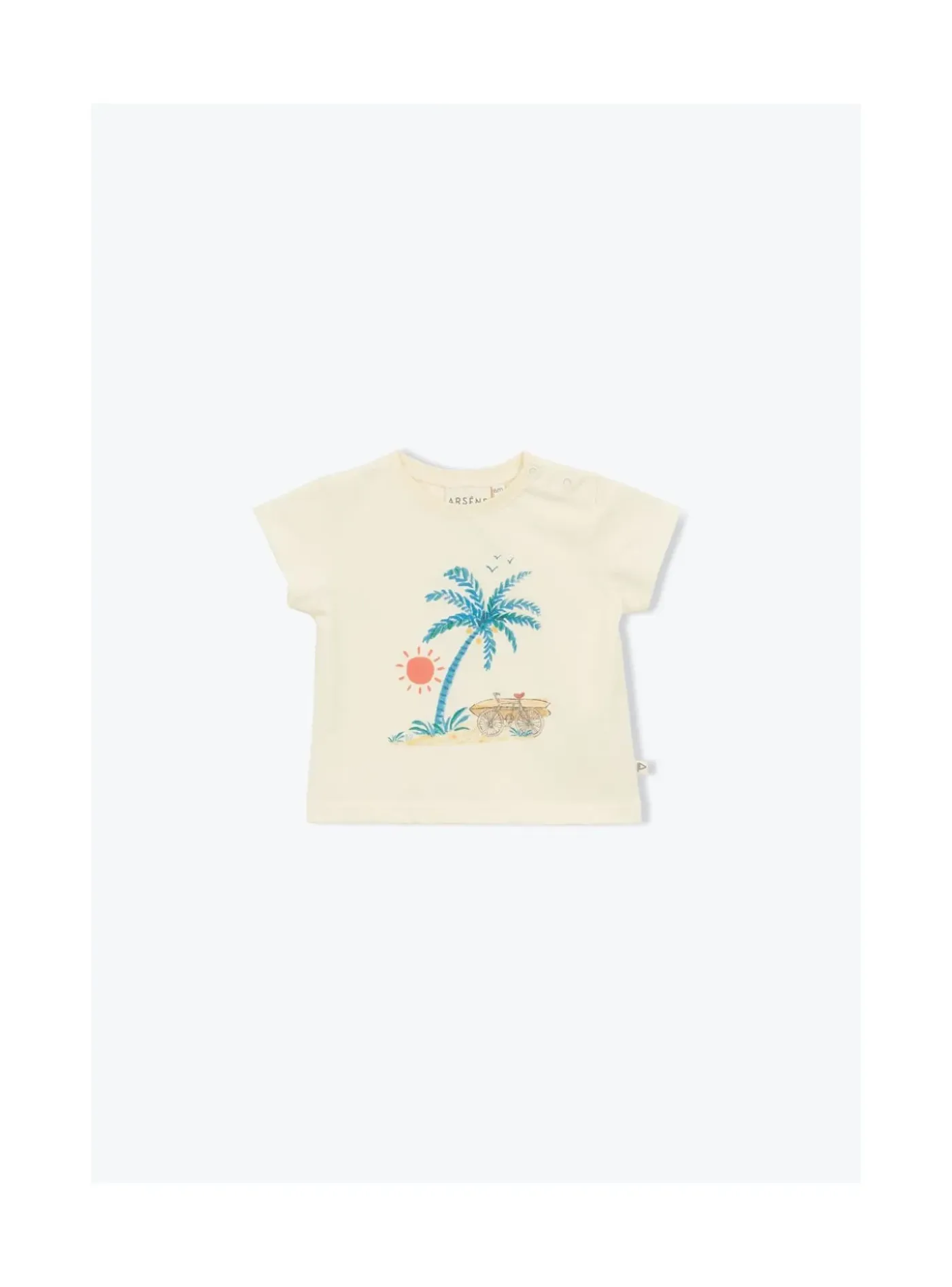 Arsene et les pipelettes T-shirt Bébé Palmier ECRU12 Best