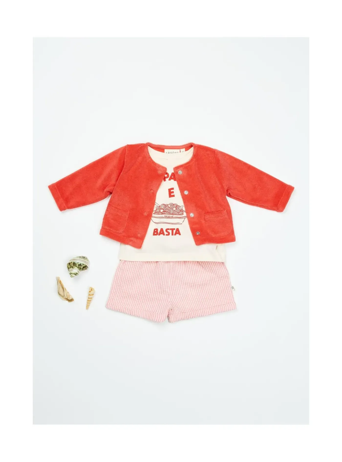 Arsene et les pipelettes T-shirt Bébé Pasta E Basta ECRU12 Fashion