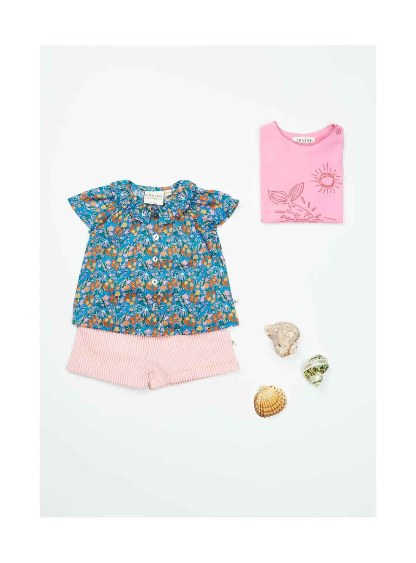Arsene et les pipelettes T-shirt Bébé Plouf ROSE13 Online