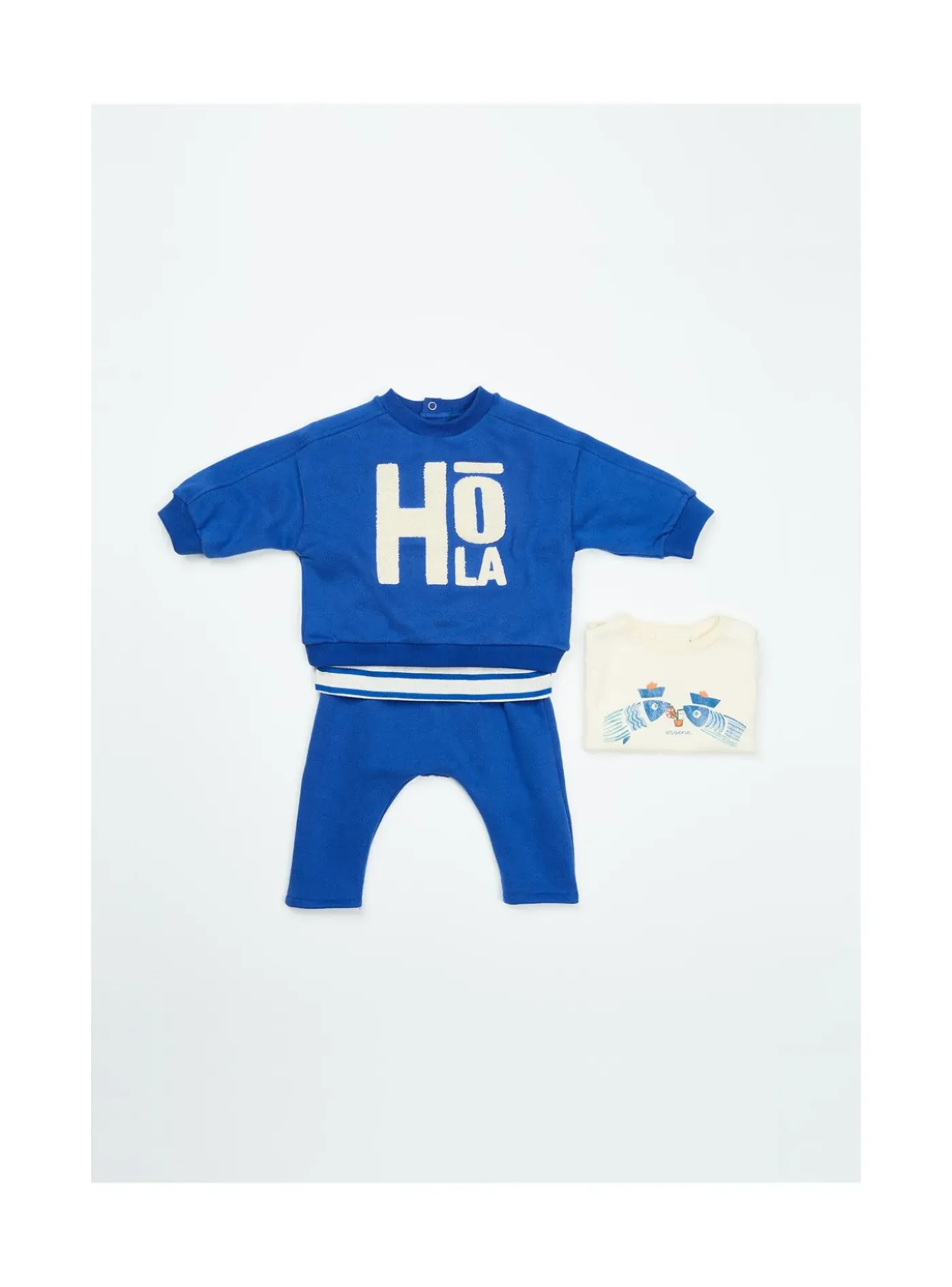 Arsene et les pipelettes T-shirt Bébé Poisson ECRU12 Clearance