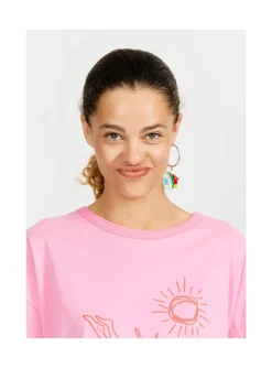 Arsene et les pipelettes T-shirt Femme Plouf ROSE13 Discount