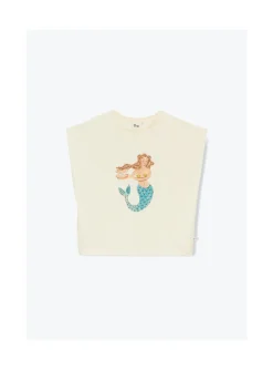Arsene et les pipelettes T-shirt Femme Sirène ECRU12 Clearance