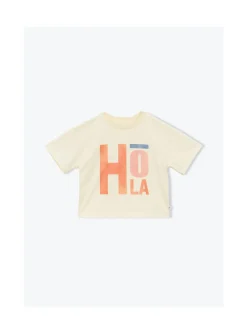 Arsene et les pipelettes T-shirt Fille Hola ECRU12 Outlet