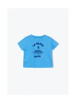 Arsene et les pipelettes T-shirt Pasta E Basta BLEU4 New