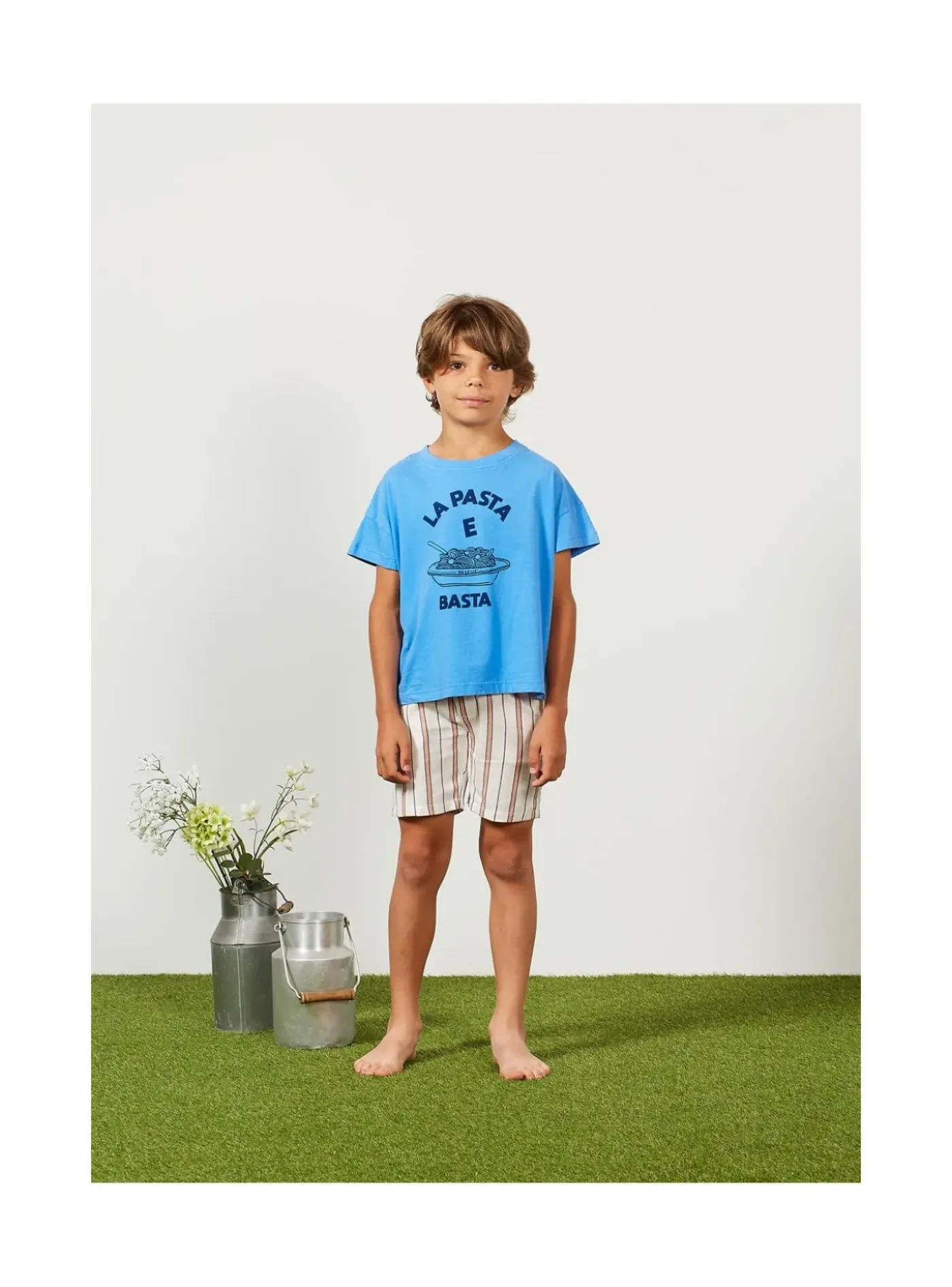 Arsene et les pipelettes T-shirt Pasta E Basta BLEU4 New