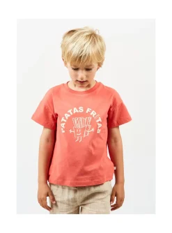 Arsene et les pipelettes T-shirt Patatas Fritas ROUGE30 Sale