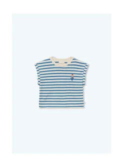 Arsene et les pipelettes T-shirt Rayures BLEUELECTRIC300 New