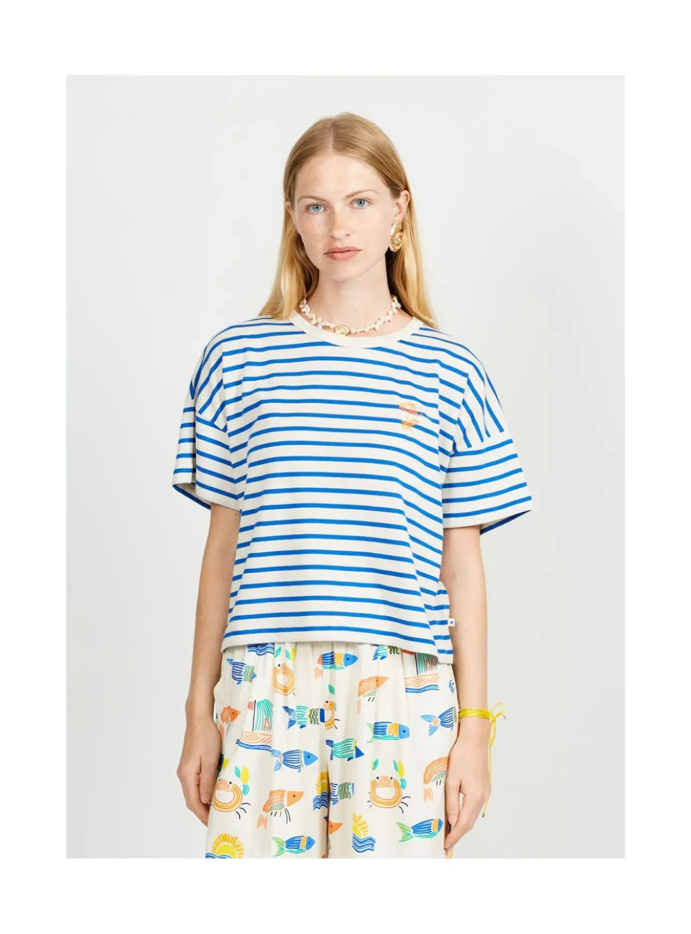 Arsene et les pipelettes T-shirt Rayures Femme BLEUELECTRIC300 Outlet