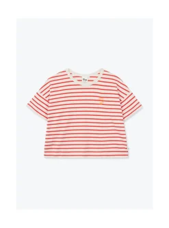 Arsene et les pipelettes T-shirt Rayures Femme ROUGE30 Fashion