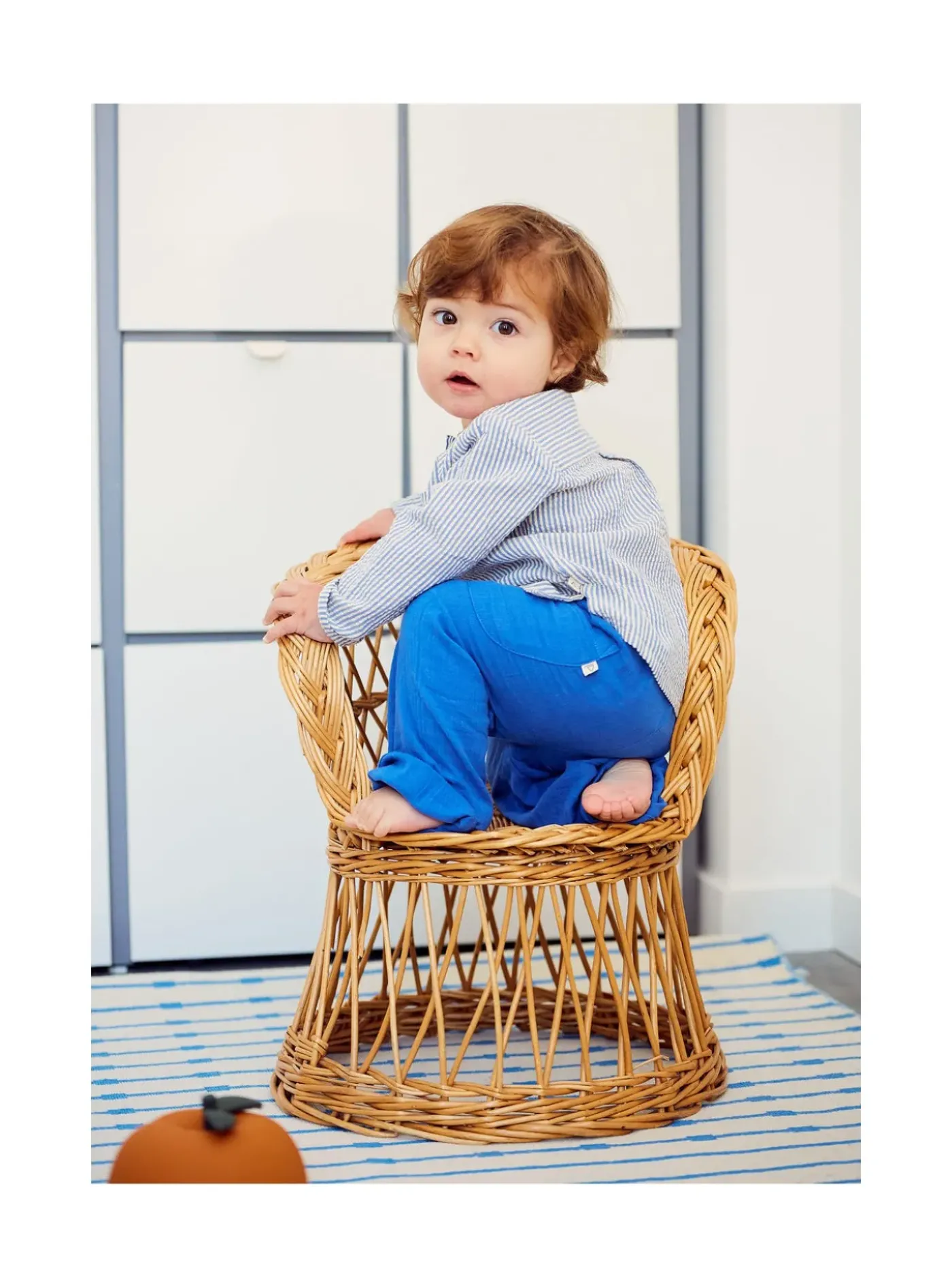 Arsene et les pipelettes Tunique Bébé Mini Rayures BLEU4 New
