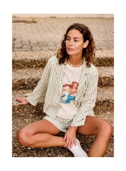 Arsene et les pipelettes Veste Femme Rayures Transat SAUGE222 Outlet